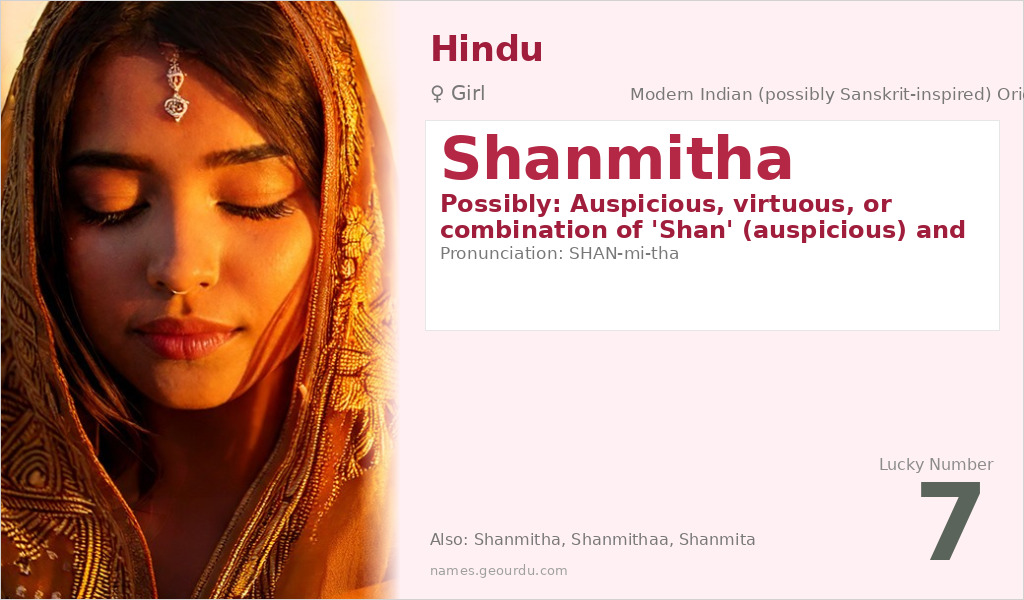 Shanmitha Name Meaning and Details