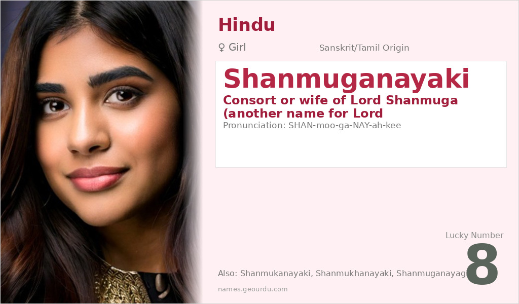 Shanmuganayaki Name Meaning and Details