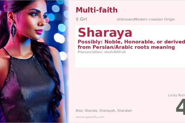 Sharaya Name Meaning — Origin, Gender & Details (2025)