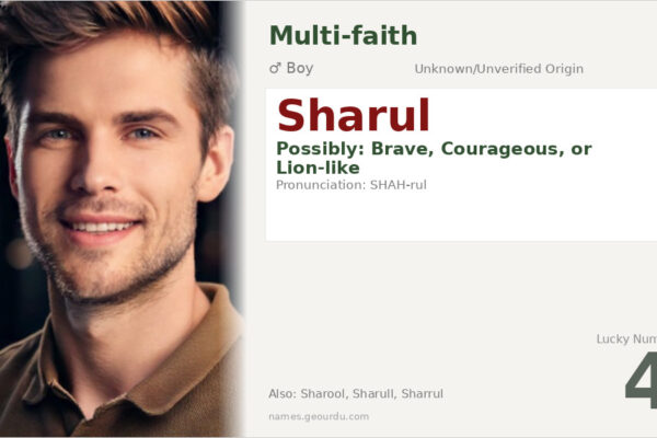 Sharul Name Meaning — Origin, Gender & Details (2025)