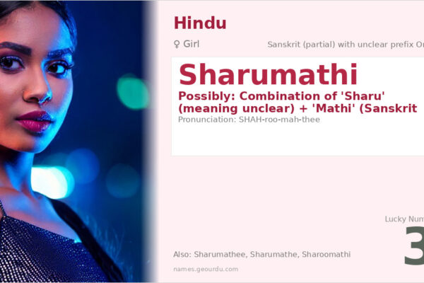 Sharumathi Name Meaning — Origin, Gender & Details (2025)