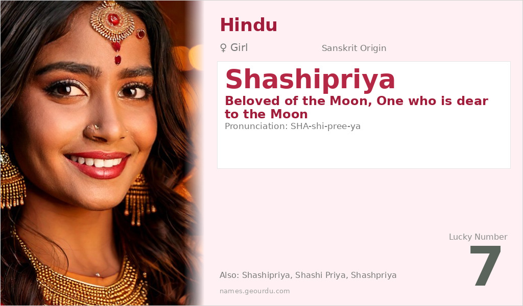Shashipriya Name Meaning and Details