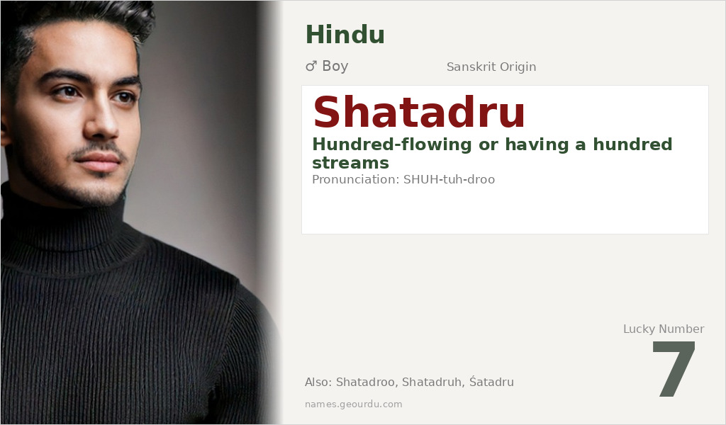 Shatadru Name Meaning and Details