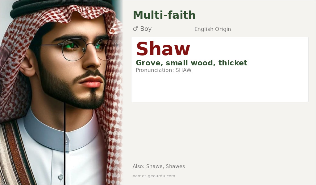 Shaw Name Meaning and Details
