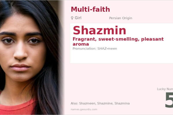 Shazmin Name Meaning — Persian Origin, Girl Name & Details (2025)