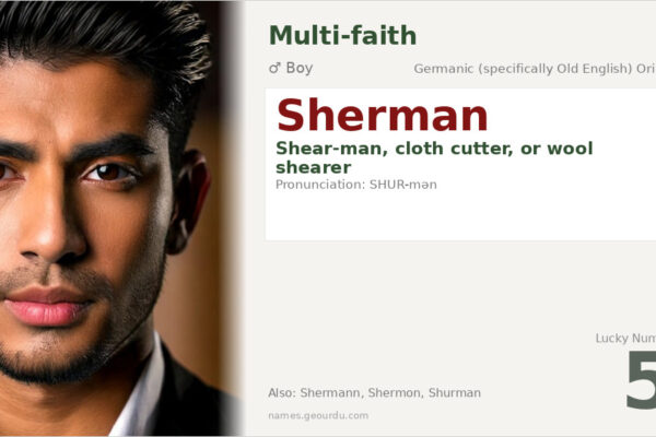 Sherman Name Meaning — Origin, Gender & Details (2025)