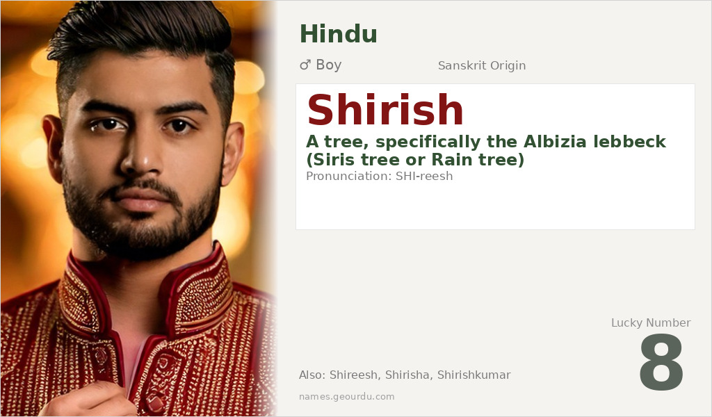 Shirish Name Meaning and Details