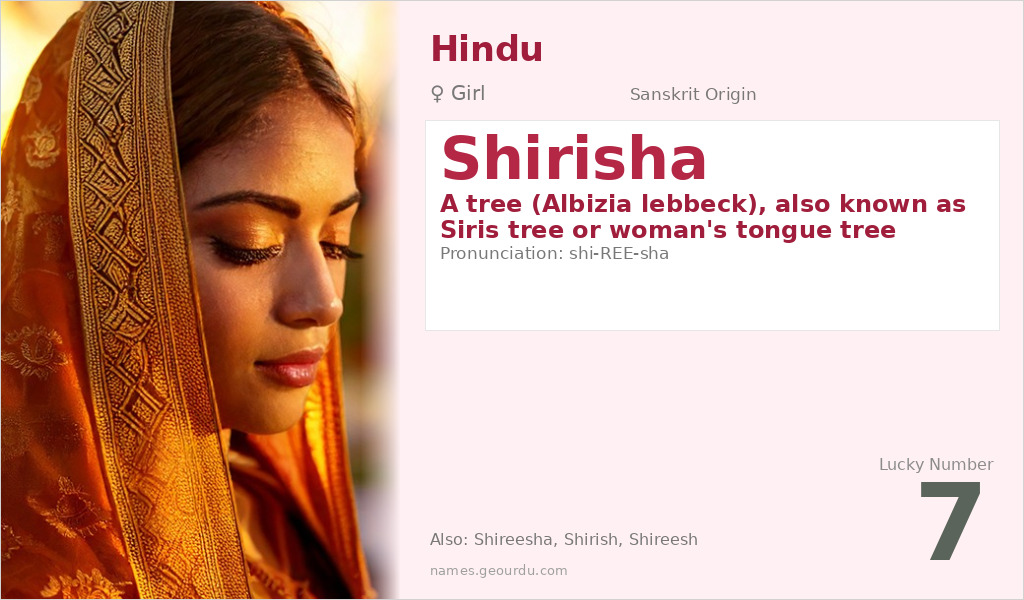 Shirisha Name Meaning and Details