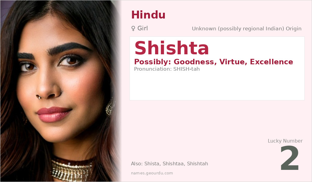 Shishta Name Meaning and Details