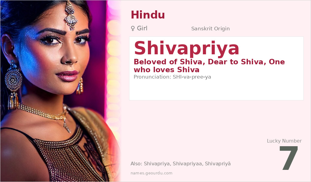 Shivapriya Name Meaning and Details