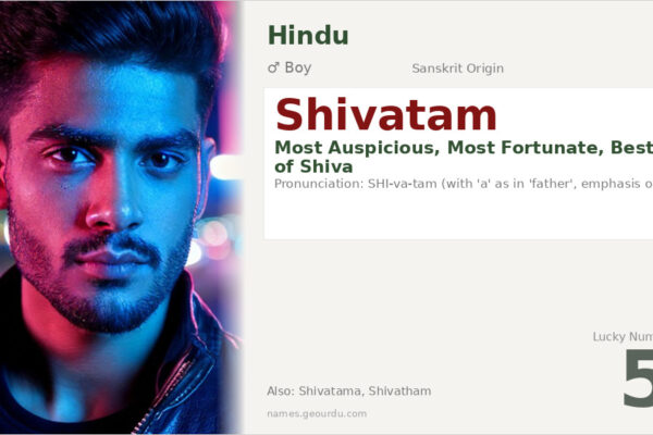 Shivatam Meaning — Sanskrit Origin, Hindu Boy Name & Details (2025)