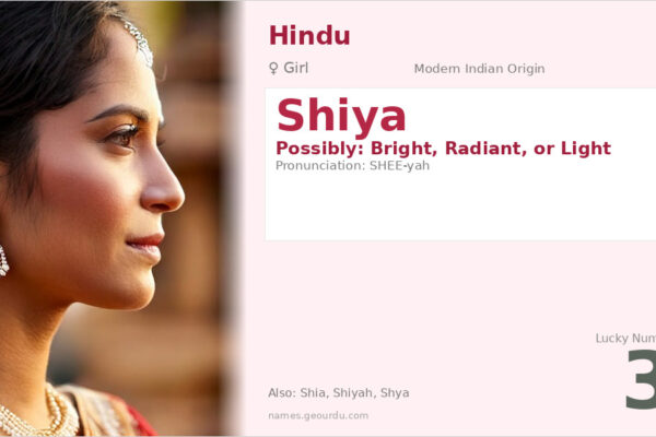 Shiya Name Meaning — Origin, Gender & Details (2025)