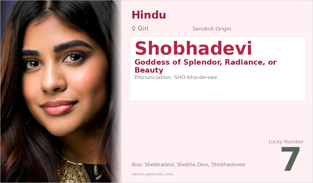 Shobhadevi Name Meaning and Details