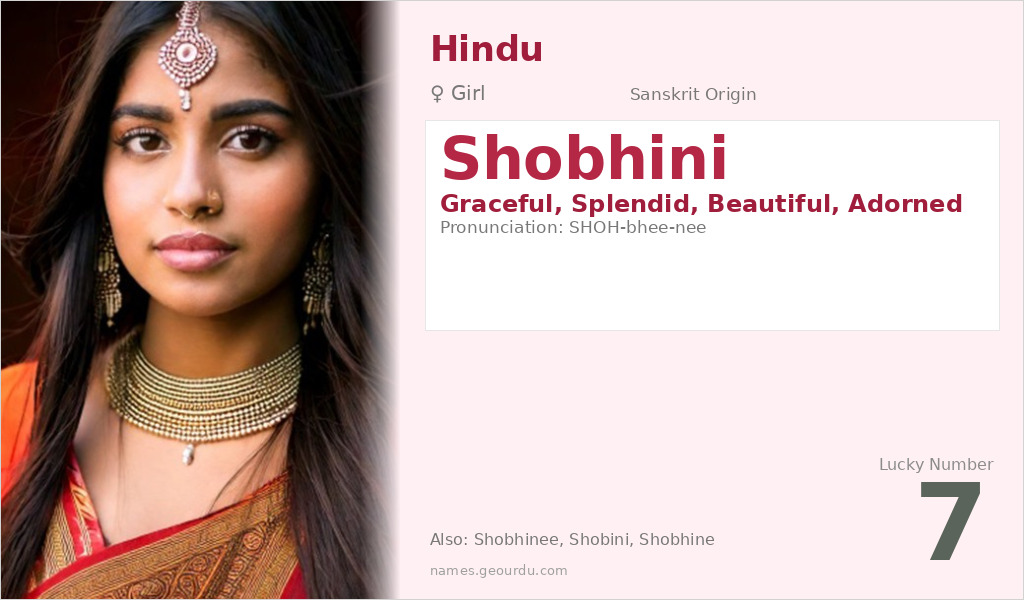 Shobhini Name Meaning and Details