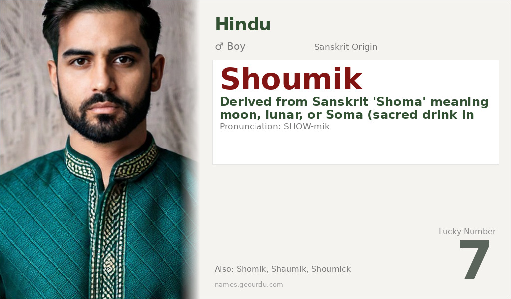 Shoumik Name Meaning and Details