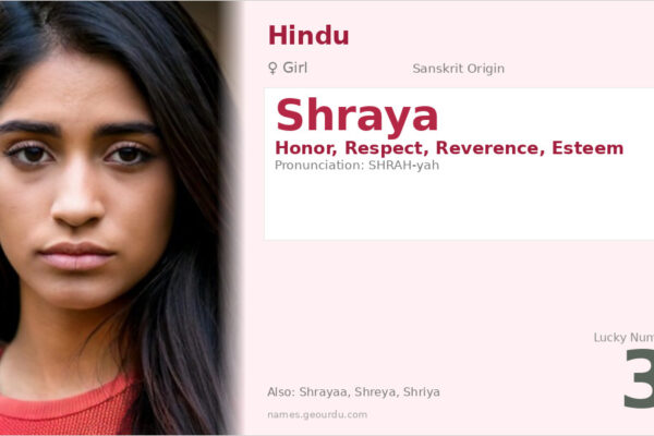 Shraya Name Meaning — Sanskrit Origin, Girl Name & Details (2025)