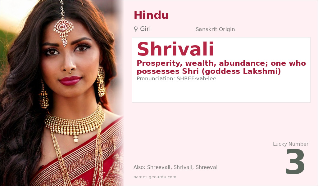 Shrivali Name Meaning and Details