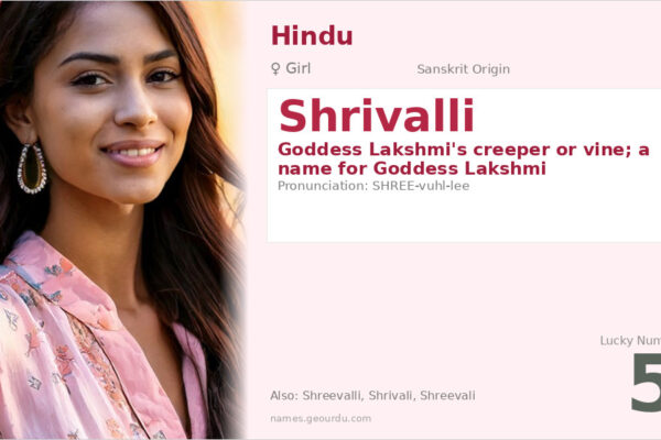 Shrivalli Meaning — Origin, Gender & Details (2025)