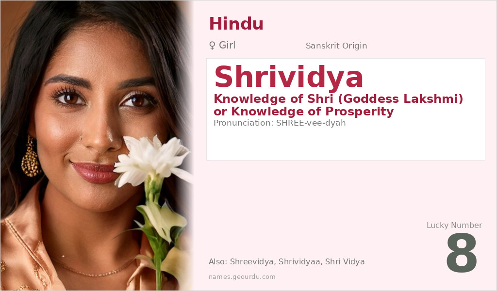 Shrividya Name Meaning and Details