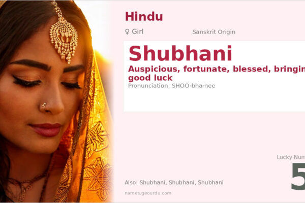 Shubhani Meaning — Origin, Gender & Details (2025)
