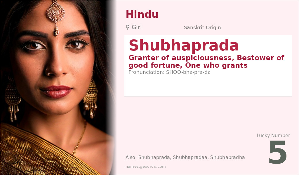 Shubhaprada Name Meaning and Details
