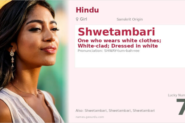Shwetambari Name Meaning — Sanskrit Origin, Girl Name & Details (2025)