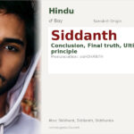 Siddanth Name Meaning and Details