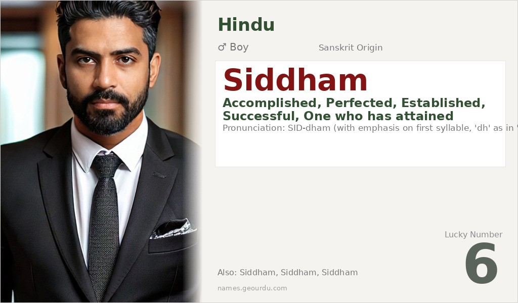 Siddham Name Meaning and Details