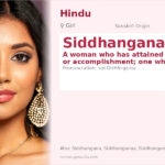 Siddhangana Name Meaning and Details