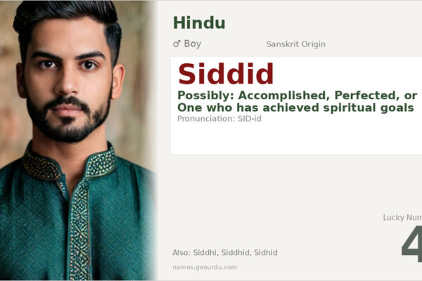 Siddid Name Meaning — Origin, Gender & Details (2025)