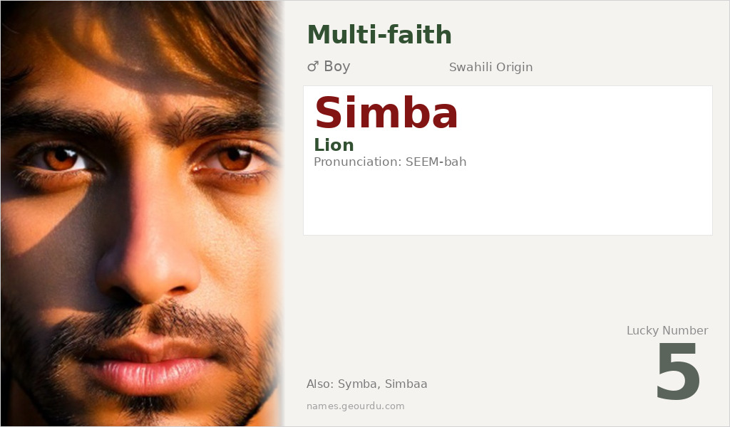Simba Name Meaning and Details