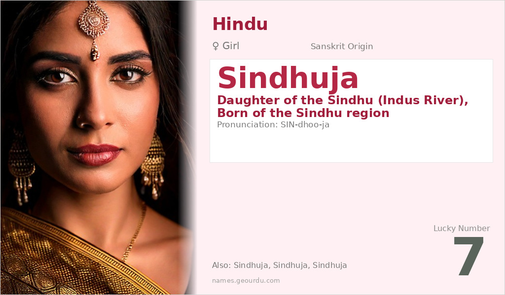 Sindhuja Name Meaning and Details