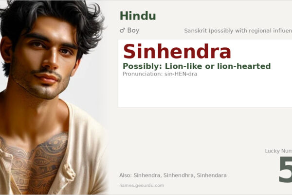 Sinhendra Name Meaning — Origin, Gender & Details (2025)
