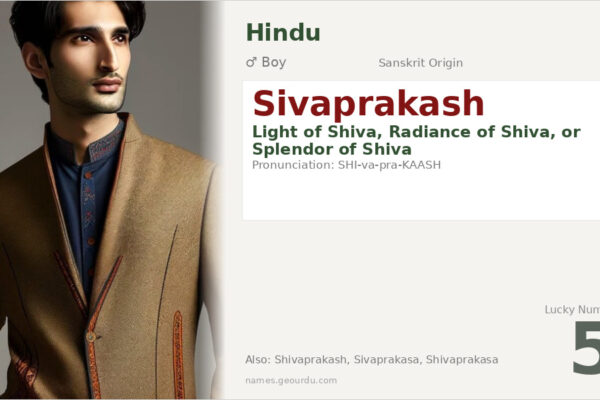 Sivaprakash Meaning — Origin, Gender & Details (2025)