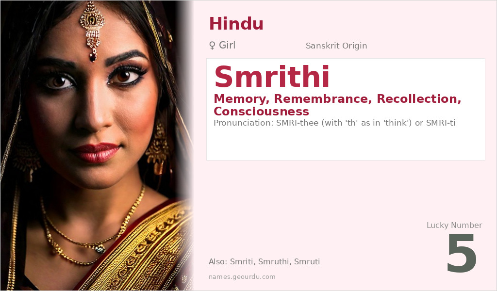 Smrithi Name Meaning and Details