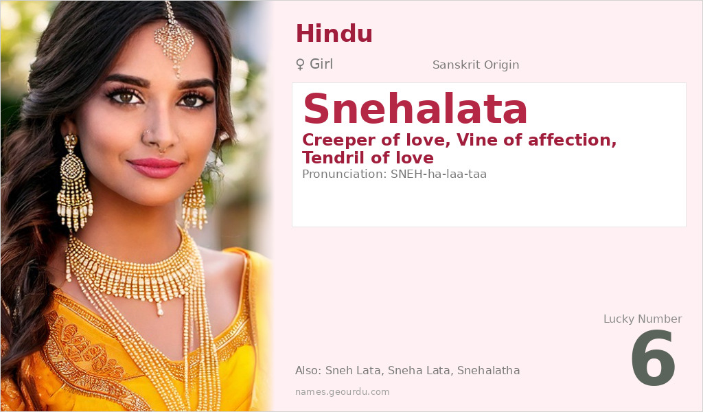 Snehalata Name Meaning and Details