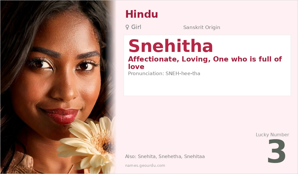 Snehitha Name Meaning and Details