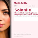 Solanlle Name Meaning and Details