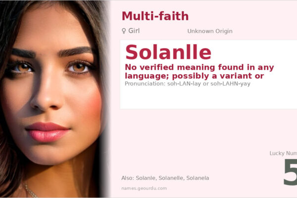 Solanlle Name Meaning — Origin, Gender & Details (2025)