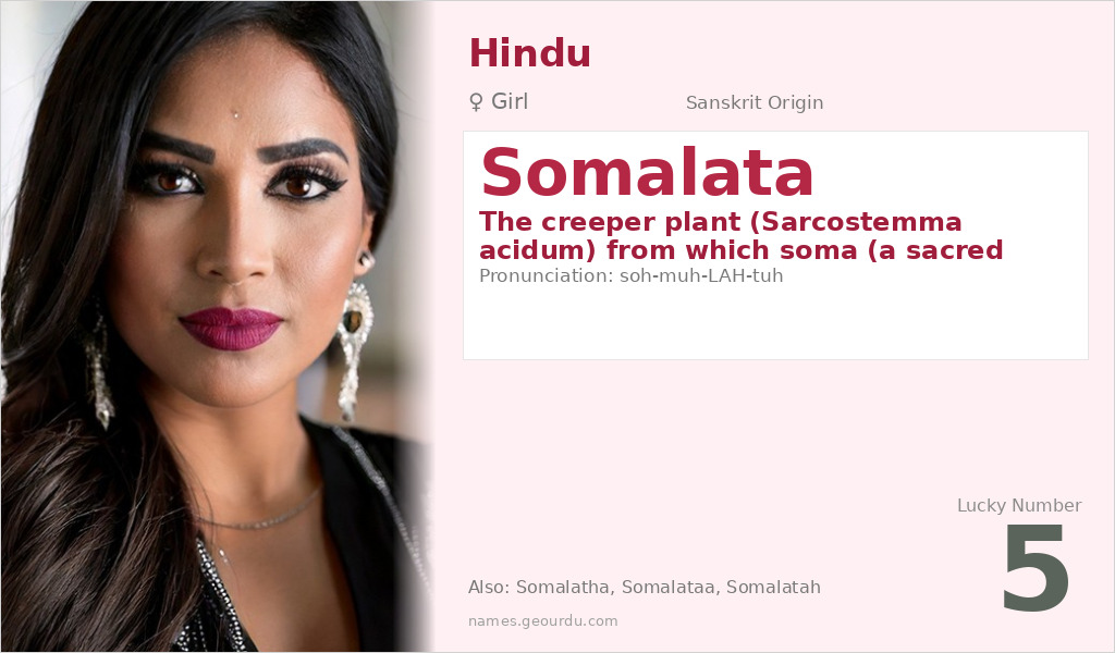 Somalata Name Meaning and Details