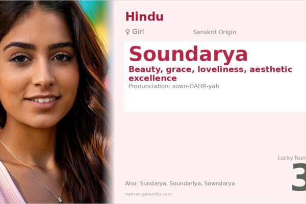 Soundarya Name Meaning — Sanskrit Origin, Girl Name & Details (2025)