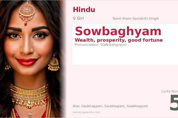Sowbaghyam Name Meaning — Tamil Origin, Girl Name & Details (2025)
