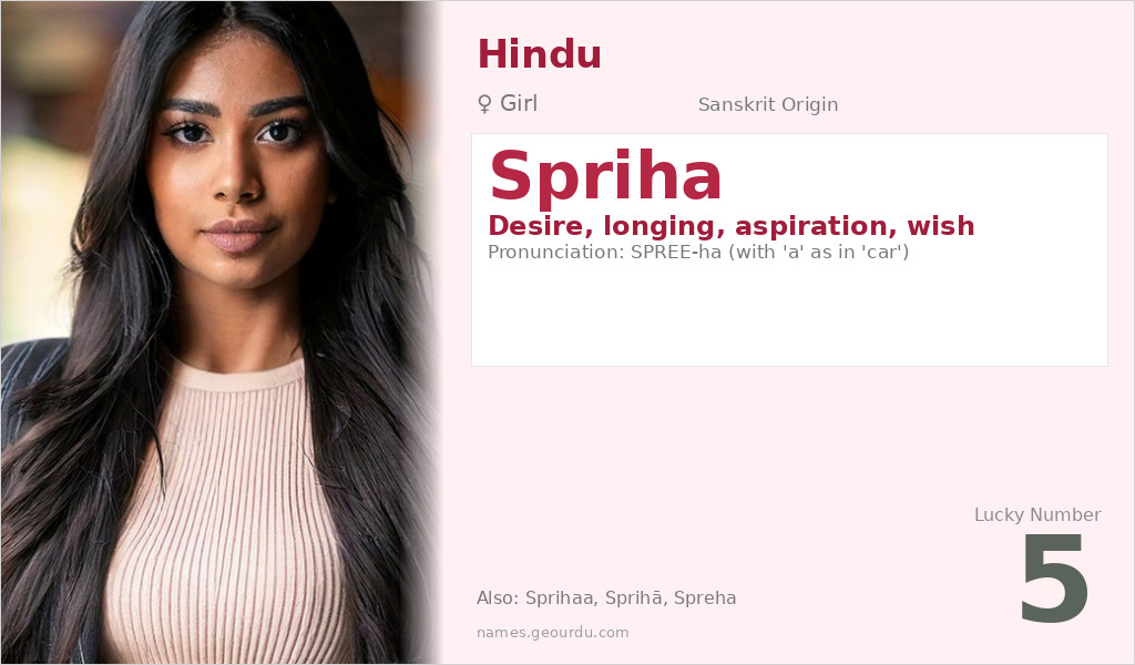 Spriha Name Meaning and Details