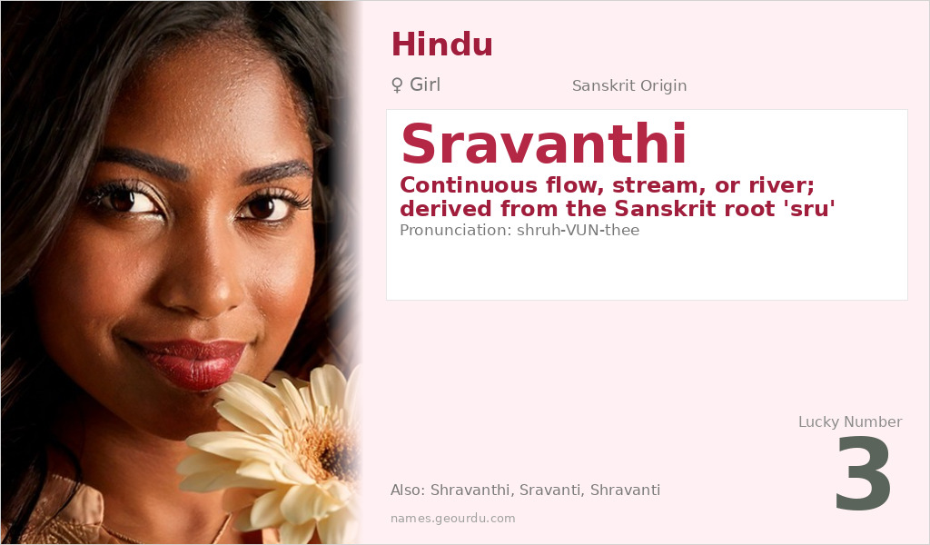Sravanthi Name Meaning and Details