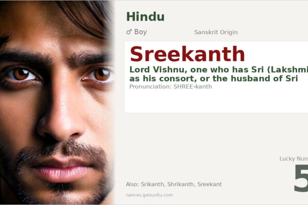 Sreekanth Name Meaning — Sanskrit Origin, Hindu Boy Name & Details (2025)