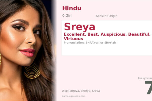 Sreya Name Meaning — Sanskrit Origin, Girl Hindu Name & Details (2025)