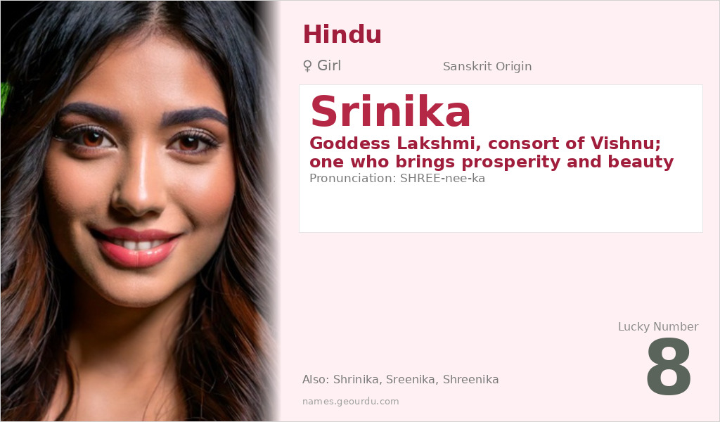Srinika Name Meaning and Details