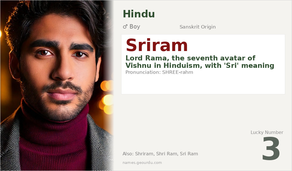 Sriram Name Meaning and Details