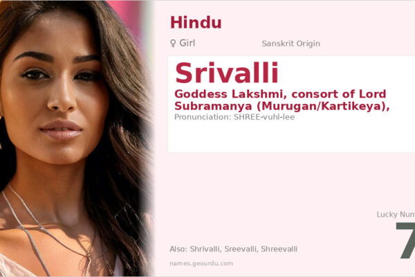 Srivalli Name Meaning — Sanskrit Origin, Hindu Goddess & Details (2025)