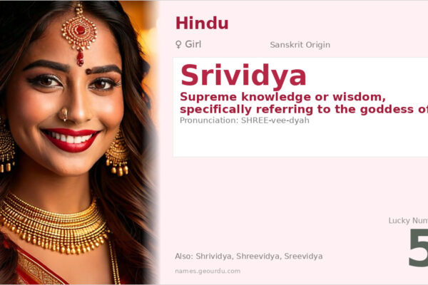 Srividya Name Meaning — Sanskrit Origin, Goddess & Details (2025)